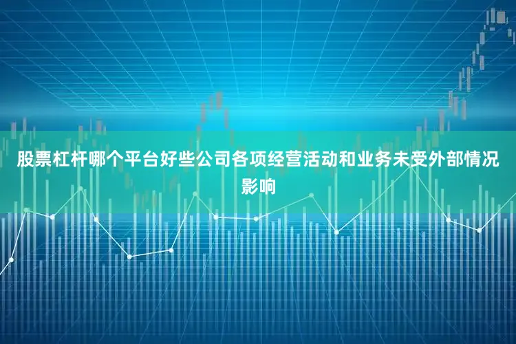 股票杠杆哪个平台好些公司各项经营活动和业务未受外部情况影响
